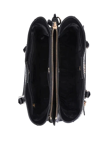 Жіноча сумка тоут з екошкіри чорна - фото 6 - Miraton