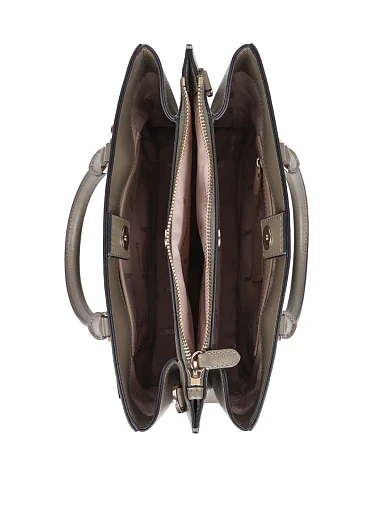 Жіноча сумка тоут шкіряна зелена - фото 6 - Miraton