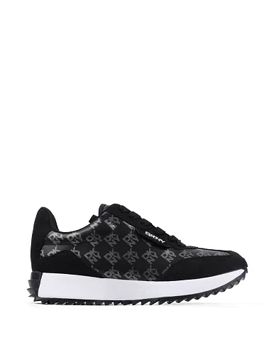 Жіночі кросівки DKNY з екошкіри чорні фото 1