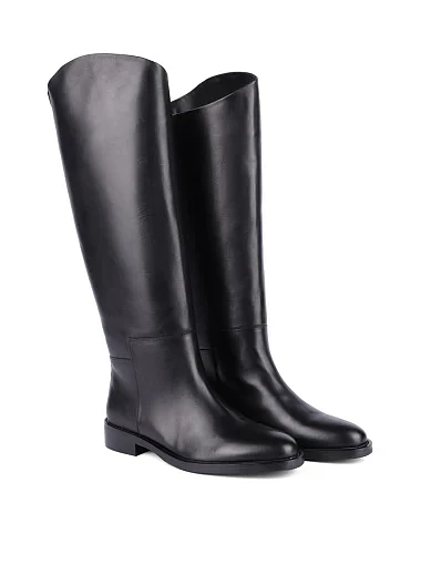 Жіночі чоботи MIRATON шкіряні чорні - фото 3 - Miraton