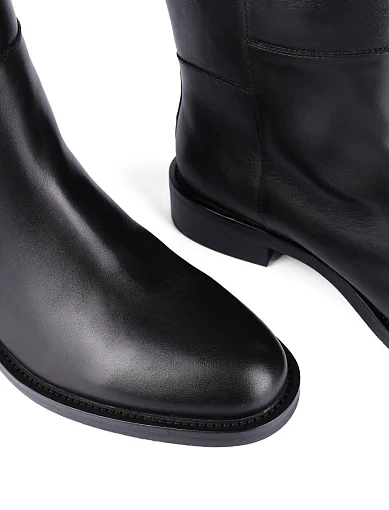 Жіночі чоботи MIRATON шкіряні чорні - фото 5 - Miraton
