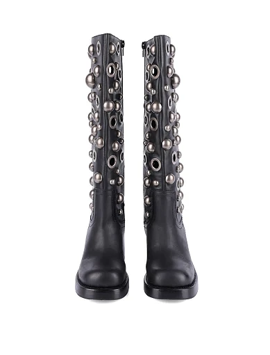 Жіночі чоботи JEFFREY CAMPBELL шкіряні чорні - фото 2 - Miraton