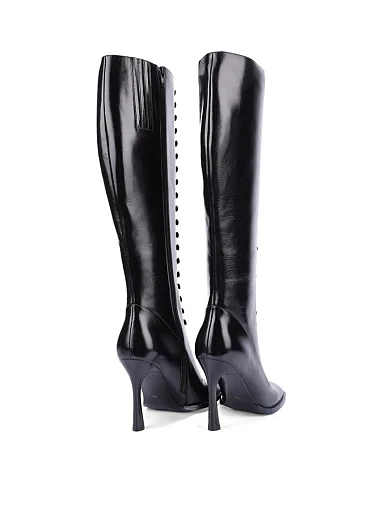 Жіночі чоботи JEFFREY CAMPBELL шкіряні чорні - фото 5 - Miraton