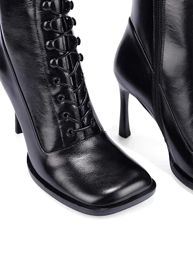 Жіночі чоботи JEFFREY CAMPBELL шкіряні чорні - фото 6 - Miraton