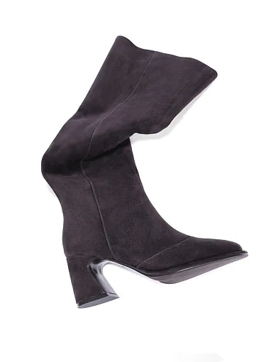 Жіночі чоботи MIRATON велюрові сірі - фото 3 - Miraton