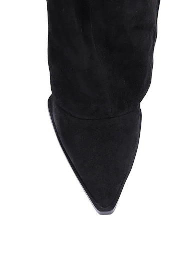 Жіночі ботфорти MIRATON велюрові чорні - фото 6 - Miraton