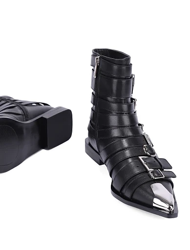 Жіночі черевики MIRATON шкіряні чорні - фото 3 - Miraton