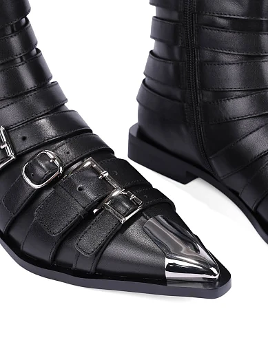 Жіночі черевики MIRATON шкіряні чорні - фото 6 - Miraton