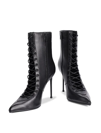 Жіночі черевики MiaMay шкіряні чорні - фото 2 - Miraton