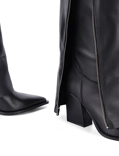 Жіночі чоботи MIMMU шкіряні чорні - фото 2 - Miraton