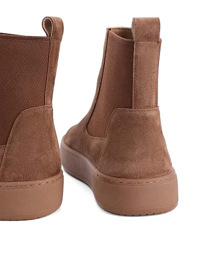 Жіночі черевики челсі MIRATON велюрові бежеві - фото 2 - Miraton