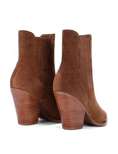 Жіночі черевики челсі MIRATON велюрові бежеві - фото 5 - Miraton