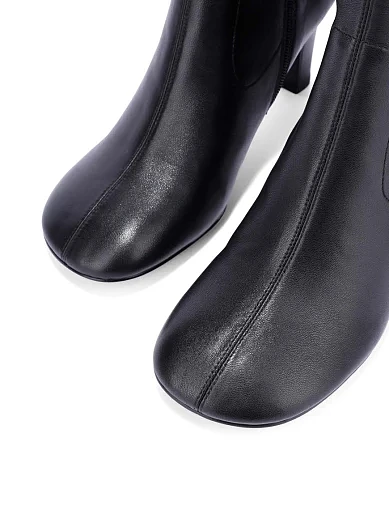 Жіночі чоботи шкіряні чорні - фото 3 - Miraton