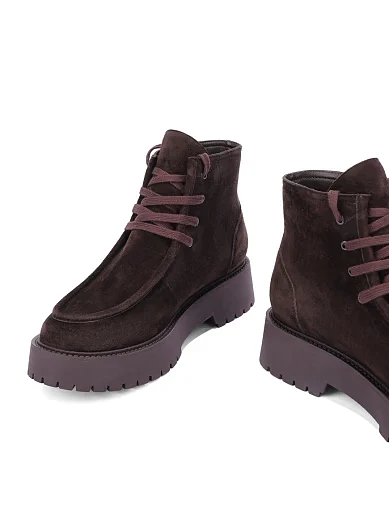 Жіночі черевики Attizzare велюрові коричневі - фото 2 - Miraton