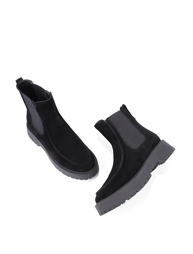 Женские ботинки челси Attizzare велюровые черные - фото 2 - Miraton