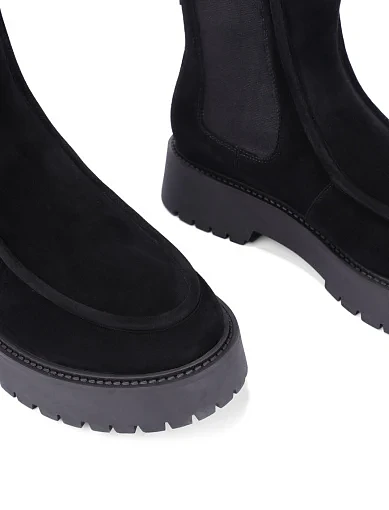 Женские ботинки челси Attizzare велюровые черные - фото 5 - Miraton