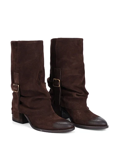 Жіночі черевики MIMMU замшеві коричневі - фото 3 - Miraton