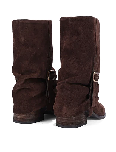 Жіночі черевики MIMMU замшеві коричневі - фото 4 - Miraton