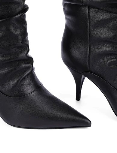 Жіночі ботфорти MIRATON шкіряні чорні - фото 5 - Miraton