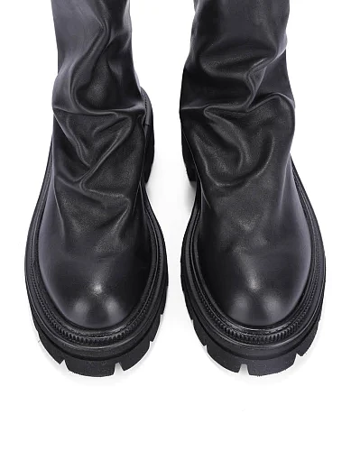 Женские ботинки MIMMU кожаные черные - фото 2 - Miraton