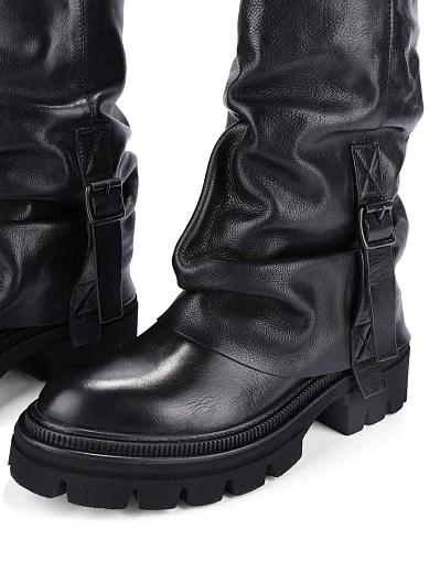 Женские ботинки MIMMU кожаные черные - фото 2 - Miraton