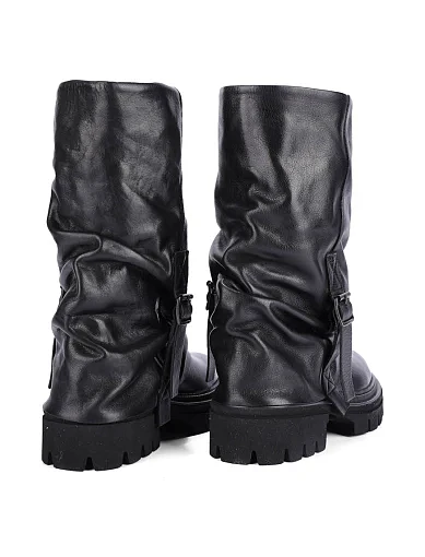 Женские ботинки MIMMU кожаные черные - фото 4 - Miraton