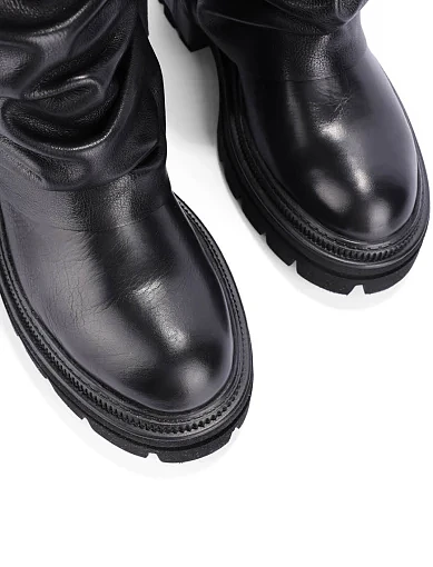 Женские ботинки MIMMU кожаные черные - фото 5 - Miraton