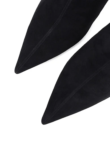 Жіночі черевики MIRATON велюрові чорні - фото 6 - Miraton