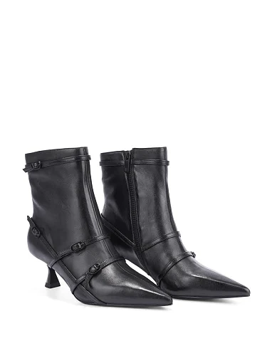 Жіночі черевики MIRATON шкіряні чорні - фото 3 - Miraton