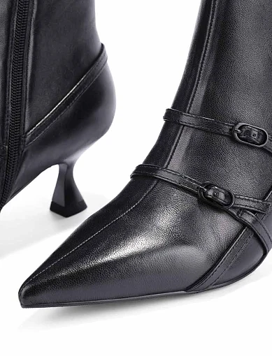 Жіночі черевики MIRATON шкіряні чорні - фото 5 - Miraton