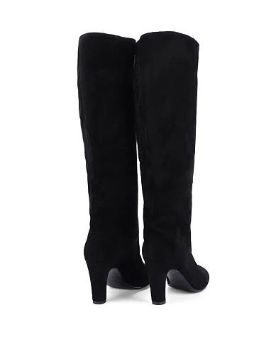 Женские сапоги велюровые черные - фото 4 - Miraton