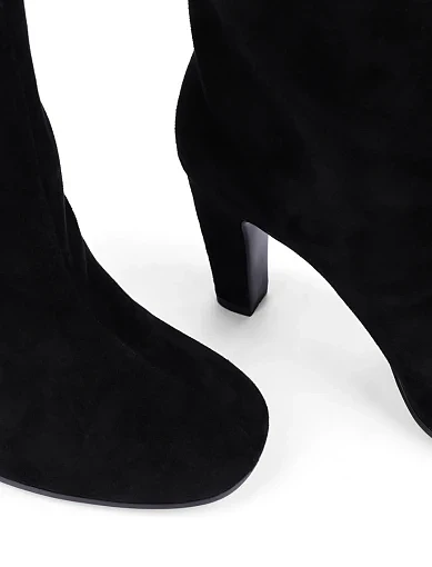 Женские сапоги велюровые черные - фото 5 - Miraton