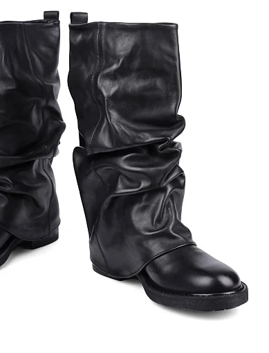 Женские ботинки MIRATON кожаные черные - фото 2 - Miraton