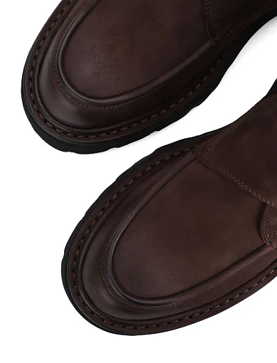 Жіночі черевики MIRATON з нубуку коричневі - фото 5 - Miraton