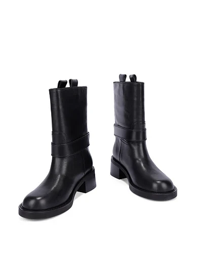 Жіночі черевики MIRATON шкіряні чорні - фото 2 - Miraton