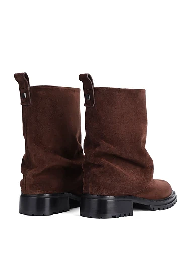 Женские ботинки MIRATON велюровые коричневые - фото 4 - Miraton