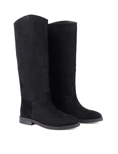 Женские сапоги Attizzare велюровые черные - фото 3 - Miraton