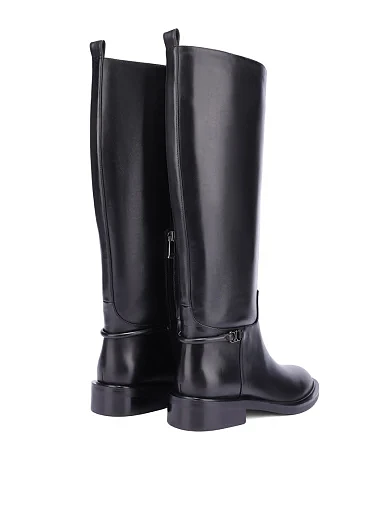 Женские сапоги Attizzare кожаные черные - фото 4 - Miraton