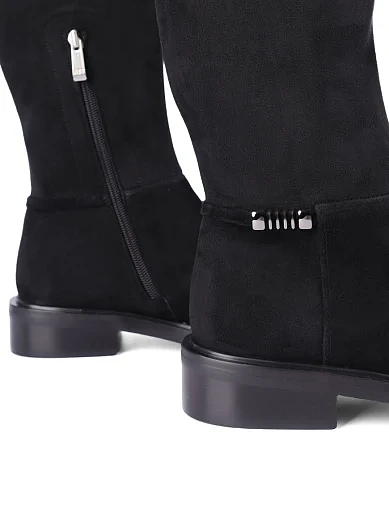 Женские ботфорты Attizzare велюровые черные - фото 2 - Miraton