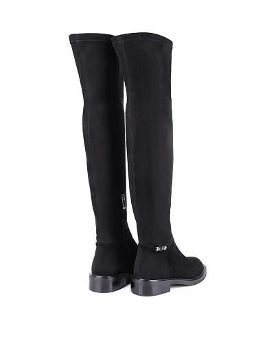 Женские ботфорты Attizzare велюровые черные - фото 4 - Miraton