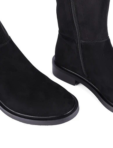 Женские ботфорты Attizzare велюровые черные - фото 5 - Miraton