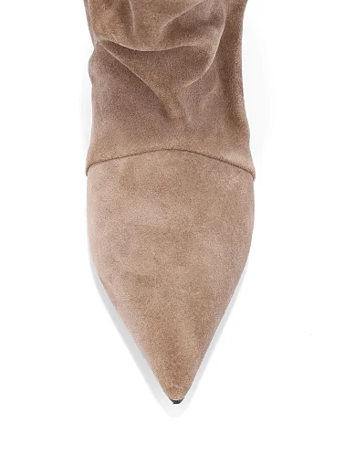 Жіночі чоботи MIRATON велюрові бежеві - фото 5 - Miraton