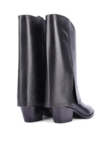 Жіночі чоботи MIRATON шкіряні чорні - фото 4 - Miraton