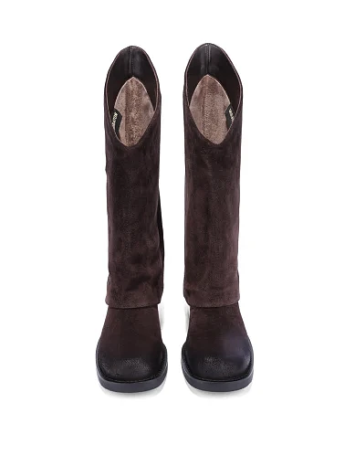 Жіночі чоботи MIRATON велюрові коричневі(5107H-1409-N592) - фото 2 - Miraton