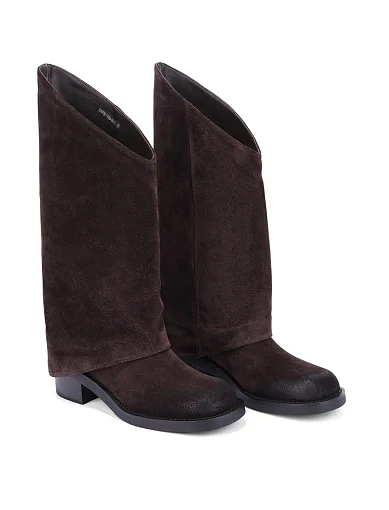 Жіночі чоботи MIRATON велюрові коричневі(5107H-1409-N592) - фото 3 - Miraton