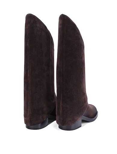 Жіночі чоботи MIRATON велюрові коричневі(5107H-1409-N592) - фото 4 - Miraton