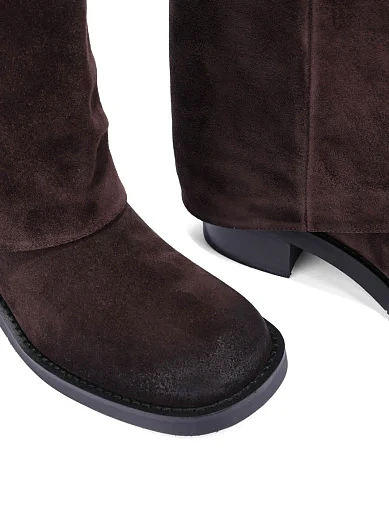 Жіночі чоботи MIRATON велюрові коричневі(5107H-1409-N592) - фото 5 - Miraton