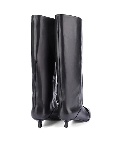 Жіночі чоботи MIRATON шкіряні чорні - фото 5 - Miraton