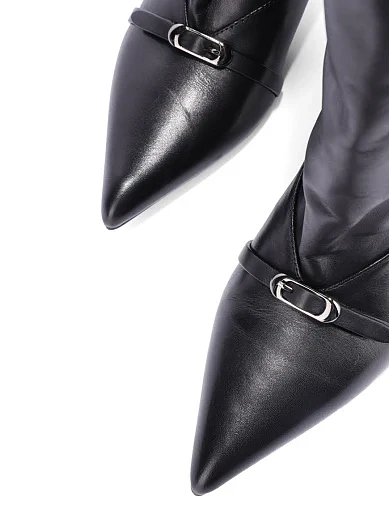 Жіночі чоботи MIRATON шкіряні чорні - фото 6 - Miraton