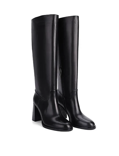 Жіночі чоботи MIRATON шкіряні чорні - фото 3 - Miraton